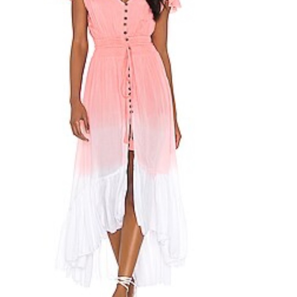Tiare Hawaii Dresses & Skirts - New Moon Maxi Dress in Dusty Rose & White Gradasi